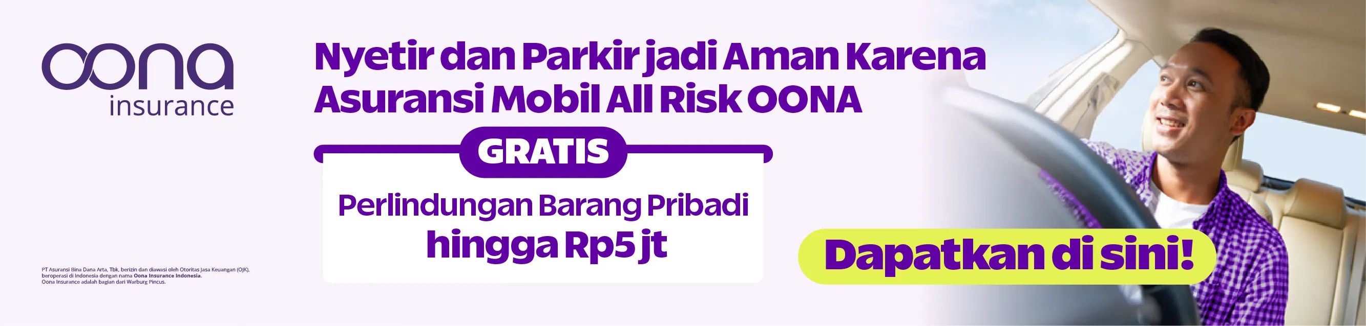 OONA Insurance Asuransi Mobil All Risk dengan perlindungan gratis Rp5 juta
