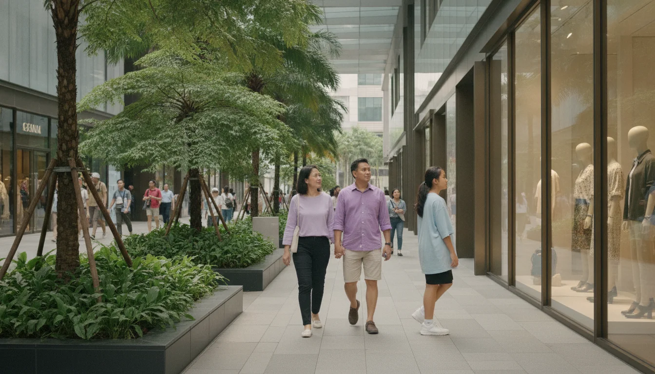Keluarga Indonesia berbelanja dan berwisata di Orchard Road Singapura