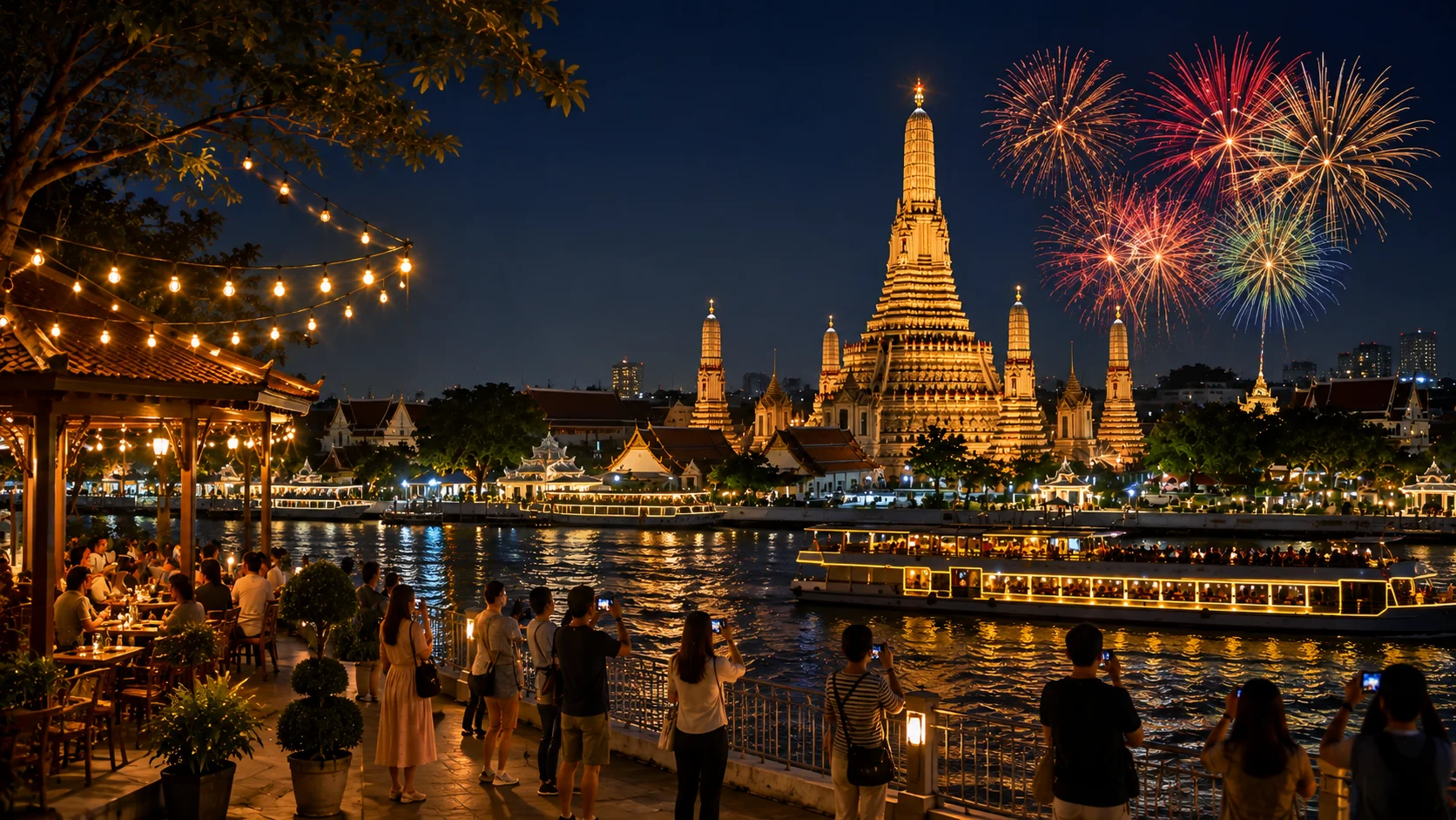 Illustration of the year end holiday season in Thailand