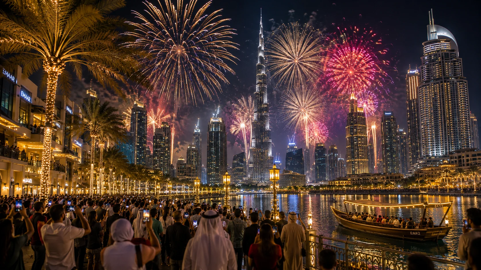 Illustration of the year end holiday season in Dubai